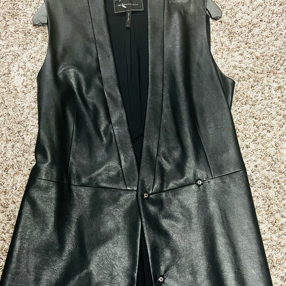 BCBG LEATHER VEST